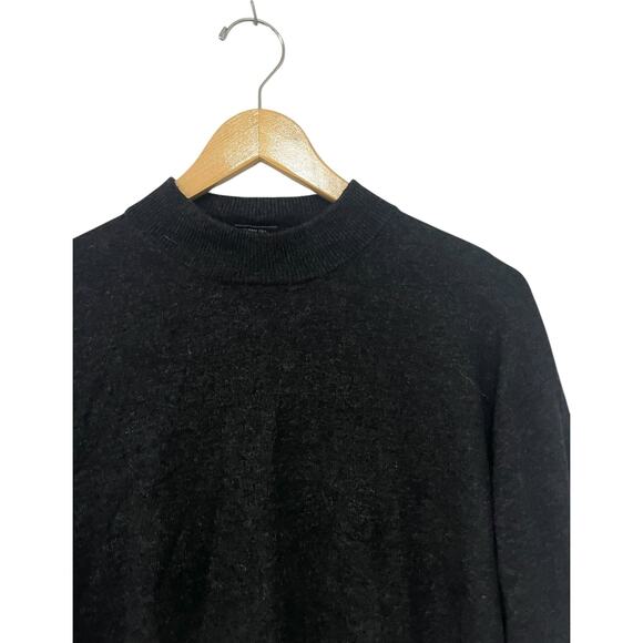 Geoffrey Beene Dark Gray Sweater Crew Neck Pullover Knit Silk Blend Men's Large - Picture 5 of 6